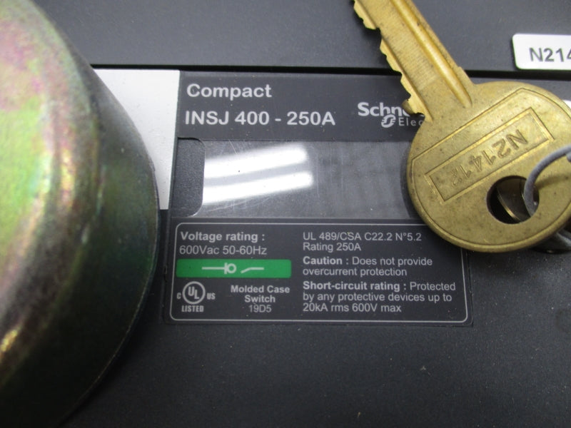 SCHNEIDER ELECTRIC INSJ400-250A 31118 600VAC 250A UNMP
