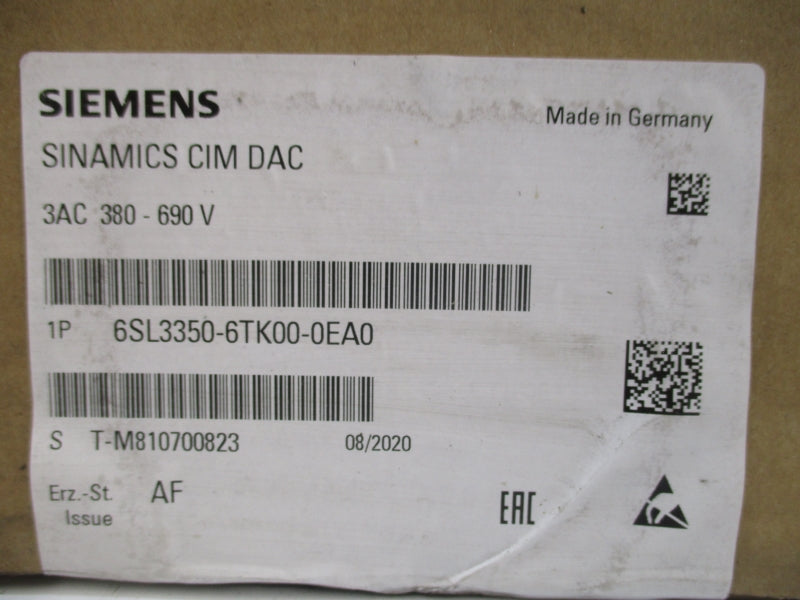 SIEMENS 6SL3350-6TK00-0EA0 380-690V NSFS