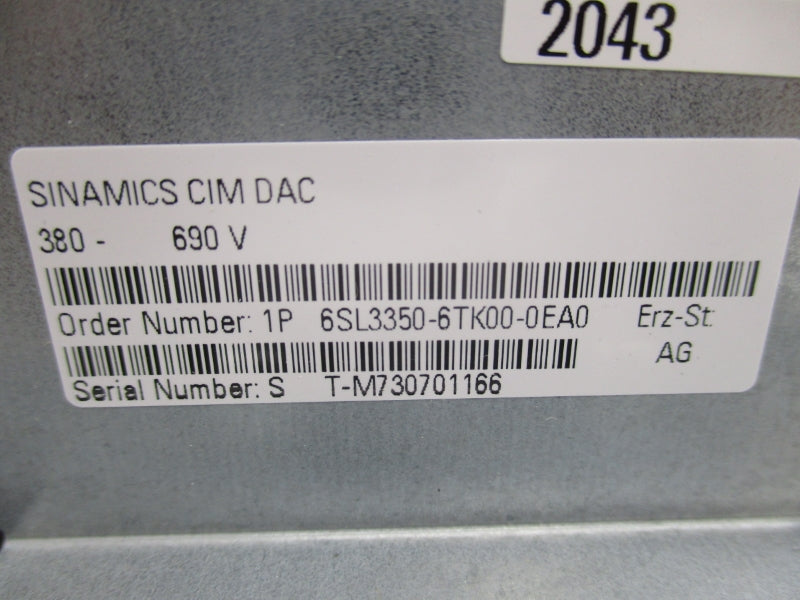SIEMENS 6SL3350-6TK00-0EA0 380-690V NSMP