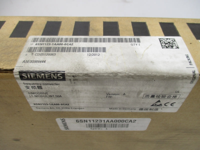 SIEMENS 6SN1123-1AA00-0CA2 NSFS