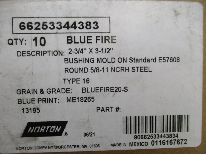 NORTON 66253344383 2-3/4"X3-1/2" (PKG OF 10) NSFS
