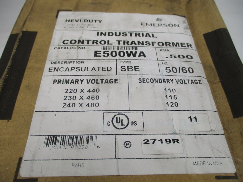 EMERSON E500WA 480V NSFS