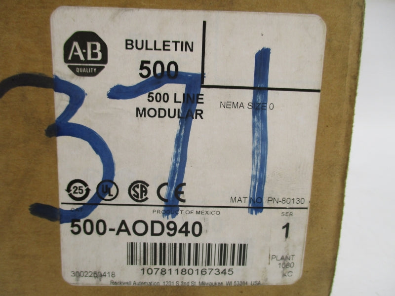ALLEN BRADLEY 500-AOD940 SER. 1 (BR/WH) NSFS