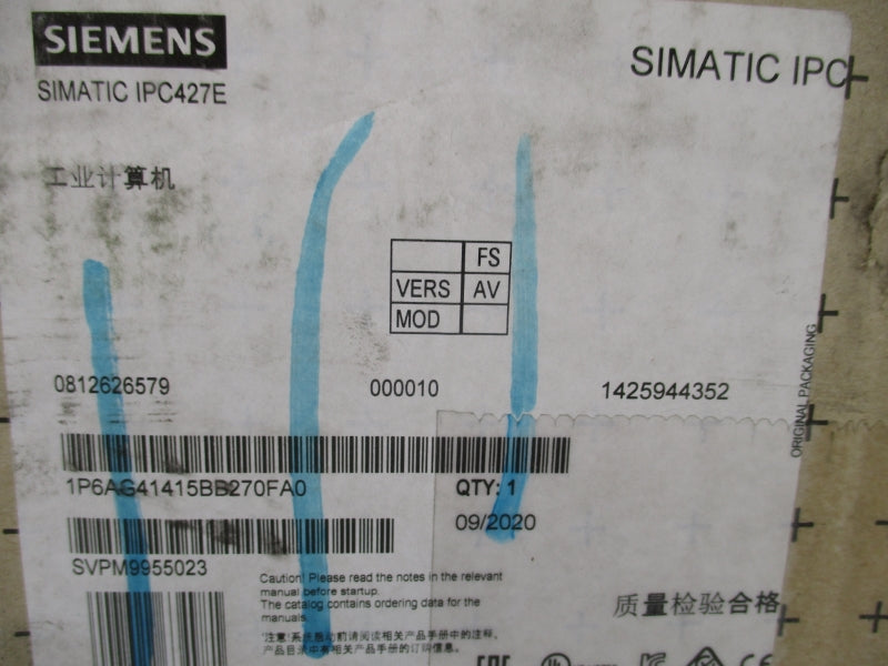 SIEMENS 6AG4141-5BB27-0FA0 NSMP