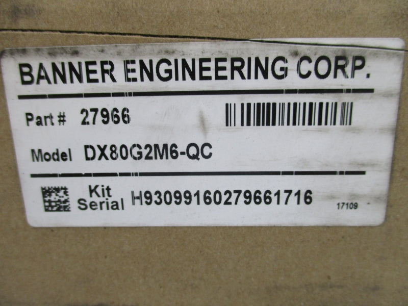 BANNER ENGINEERING DX80G2M6-QC 27966 10-30VDC NSMP