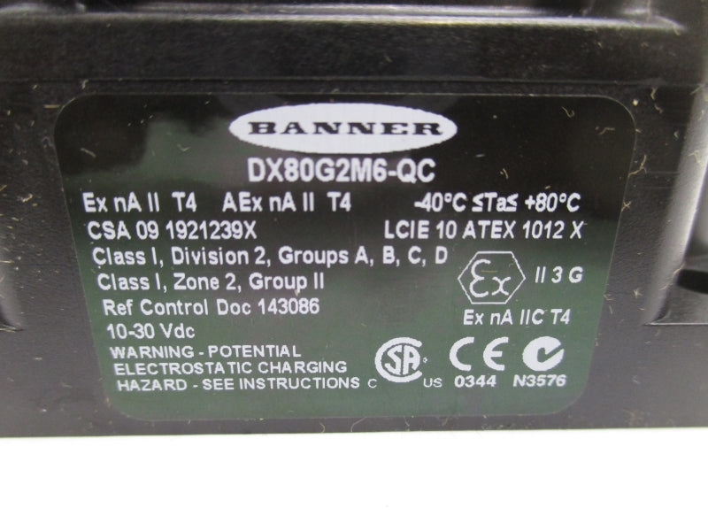 BANNER ENGINEERING DX80G2M6-QC 27966 10-30VDC NSMP