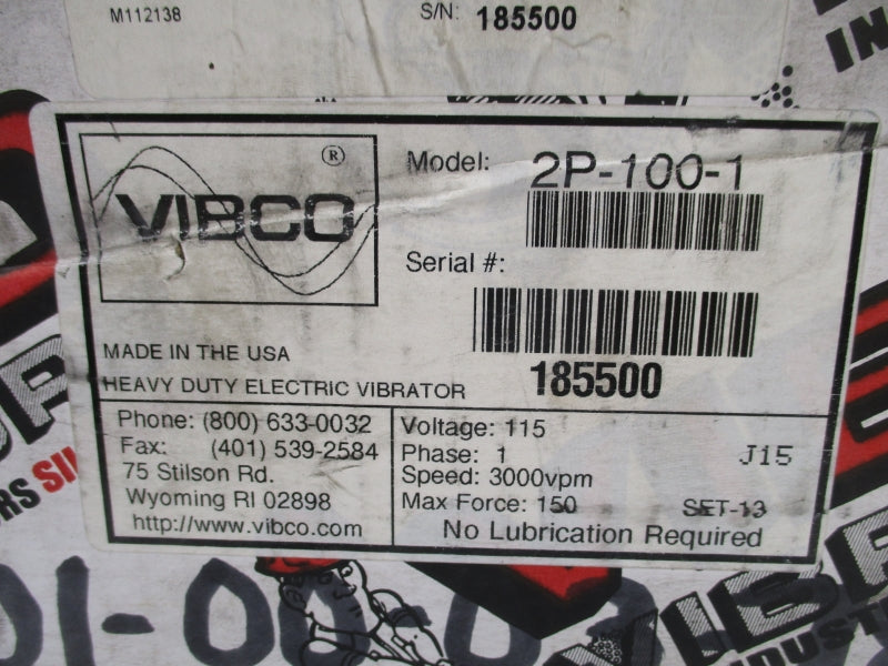 VIBCO 2P-100-1 115V .9A NSMP