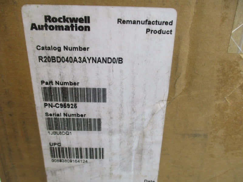 ALLEN BRADLEY 20BD040A3AYNAND0 SER. B F/W 10.003 432-528VAC 36.7A REMAN