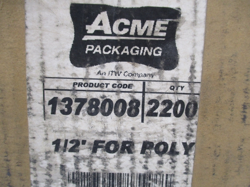 ACME PACKAGING 1378008 1/2" (PKG OF 2200) NSFS