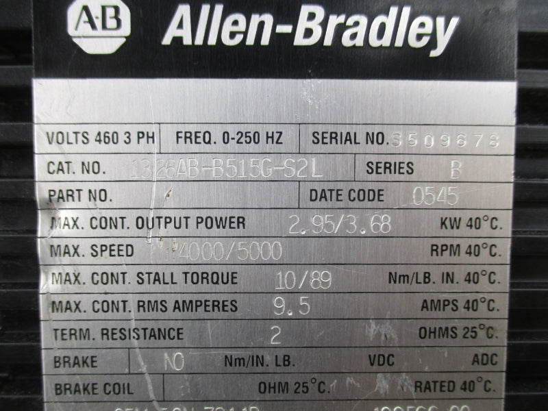 ALLEN BRADLEY 1326AB-B515G-S2L SER. B NSNP