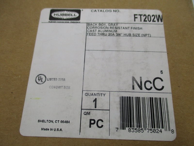 HUBBELL FT202W 20A 3/4" NSMP