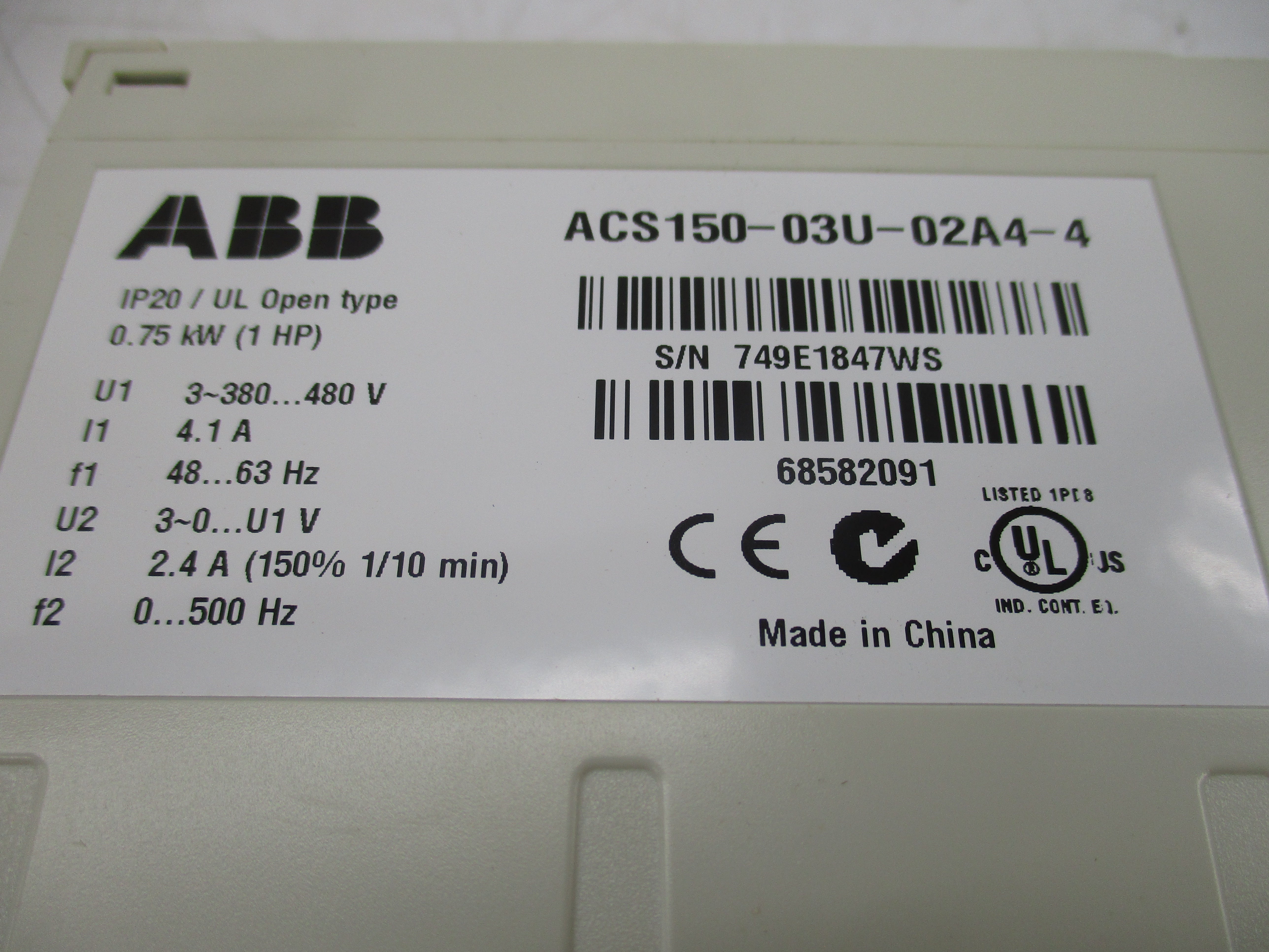 ABB ACS150-03U-02A4-4 380-480V 4.1A NSMP