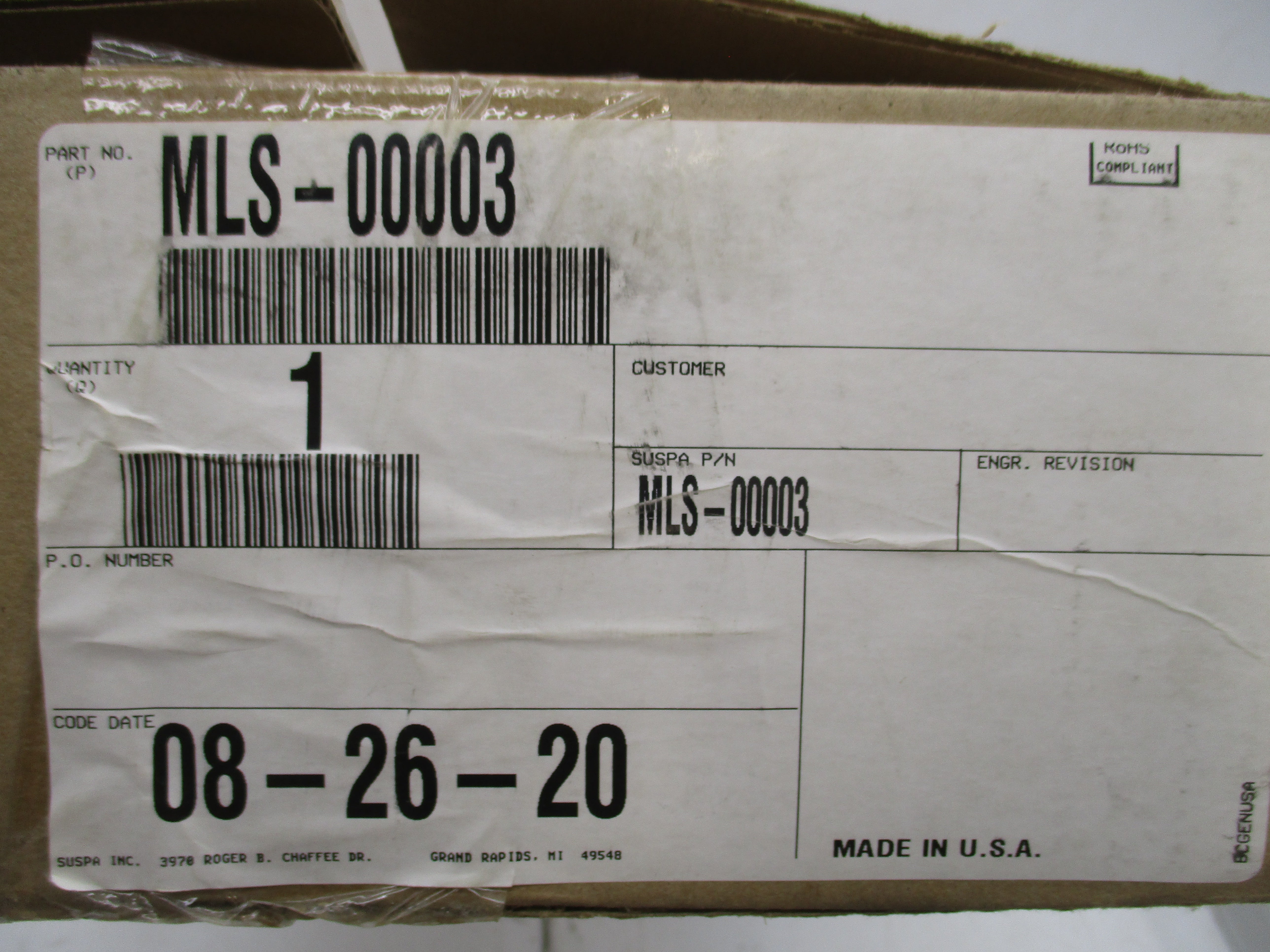 SUSPA MLS-00003 NSMP