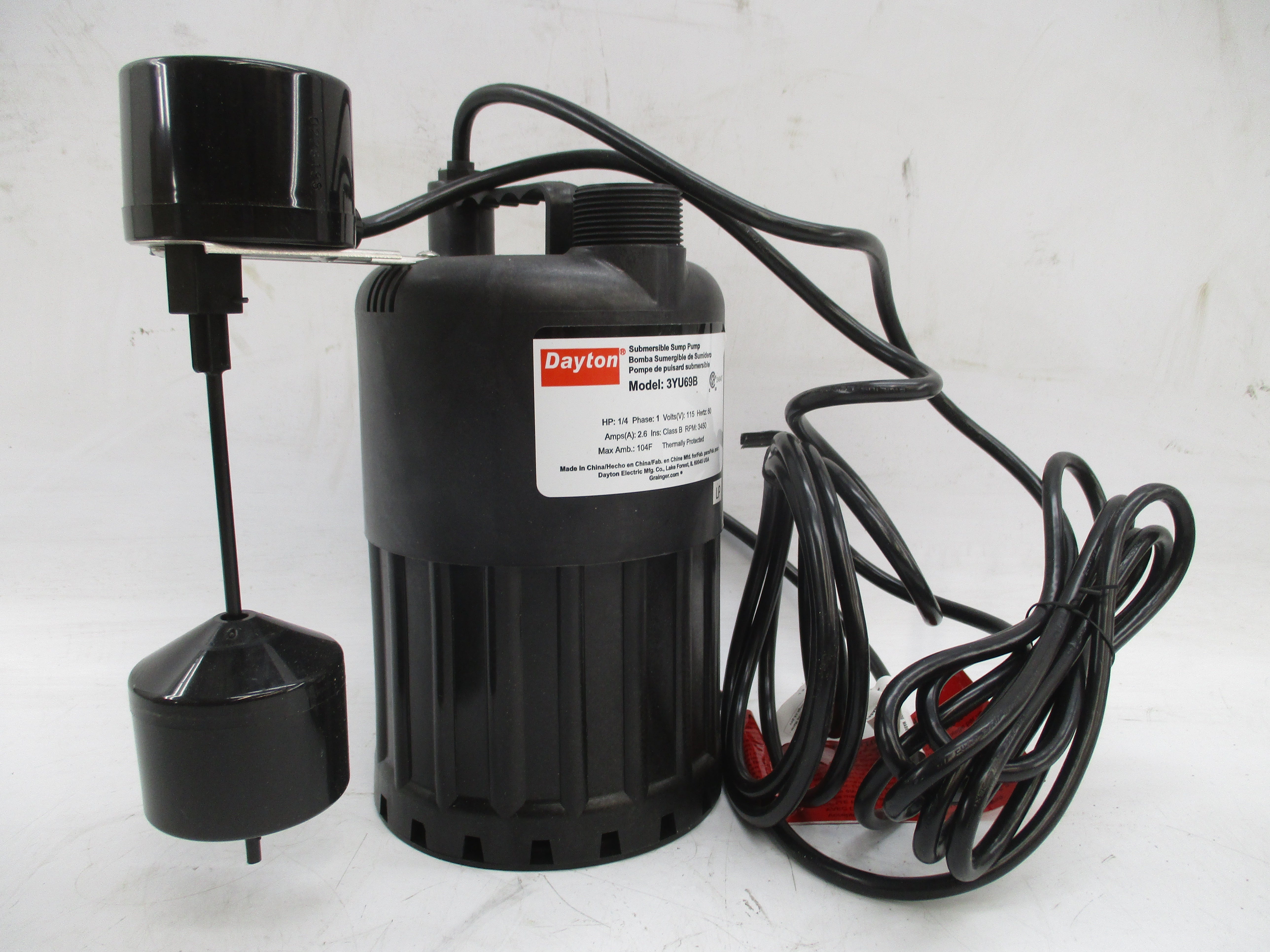 DAYTON 3YU69B 115V 2.6A NSMP