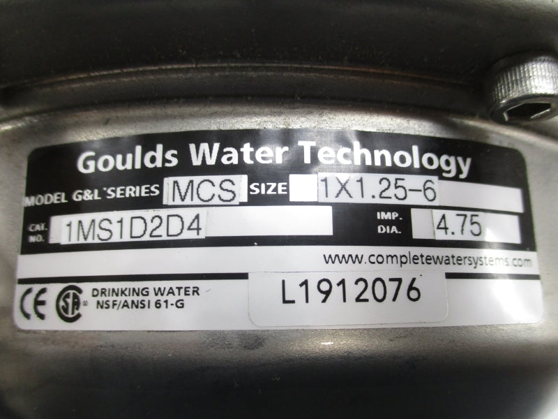 GOULDS PUMP 1MS1D2D4 190/380-415V 2.7-2.8/1.4A NSNP