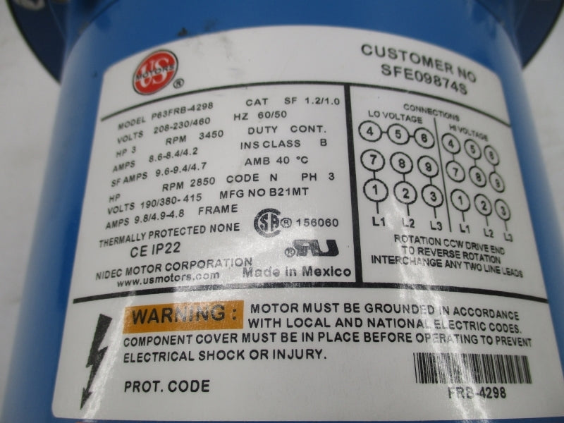 GOULDS 125MS1H2D4 208-230/460V 8.6-8.4/4.2A NSNP