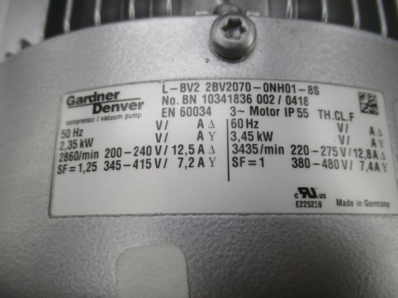 GARDNER DENVER L-BV22BV2070-0NH01-8S 220-275V 12.8A NSNP