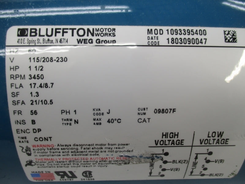 CRANE 111563 15CS5M-FE 115/208-230V 17.4/8.7A NSNP