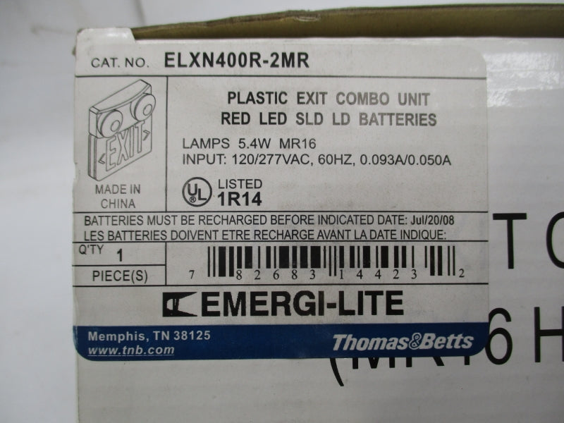 THOMAS&BETTS ELXN400R-2MR 120/277VAC 0.093/0.050A NSMP