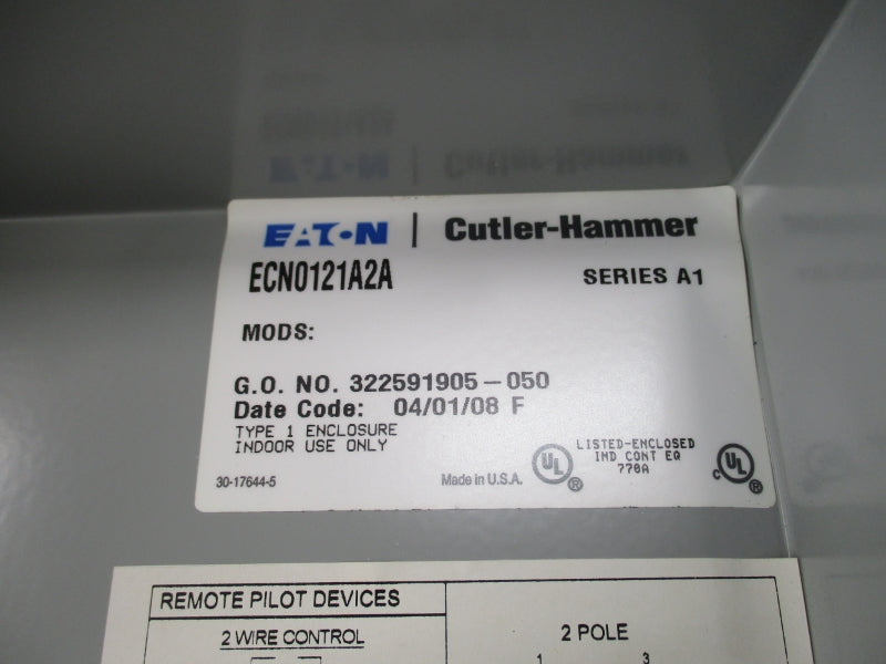 EATON ECN0121A2A SER. A1 110/120V NSNP