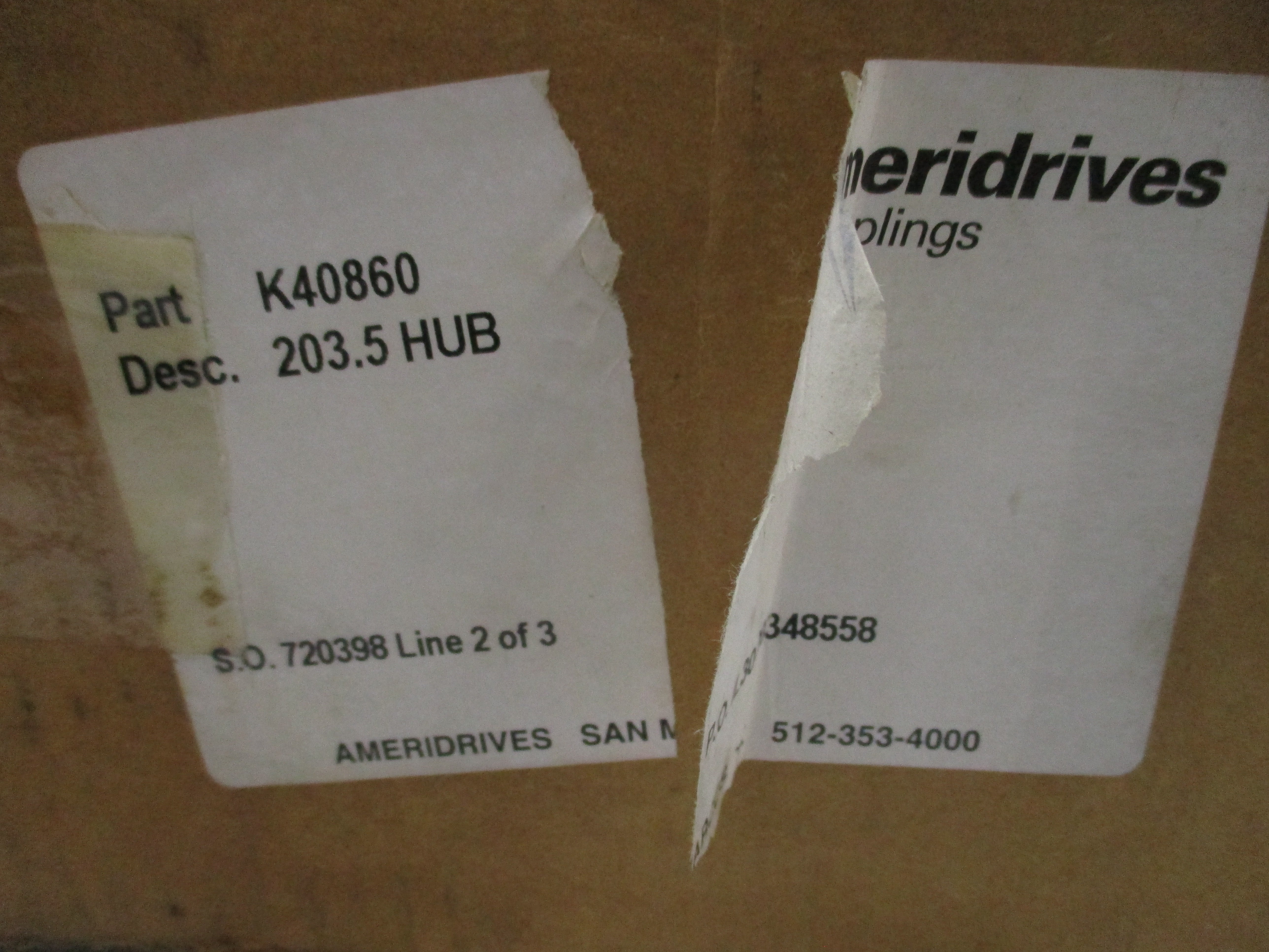 AMERIDRIVES K40860 203.5HUB NSMP