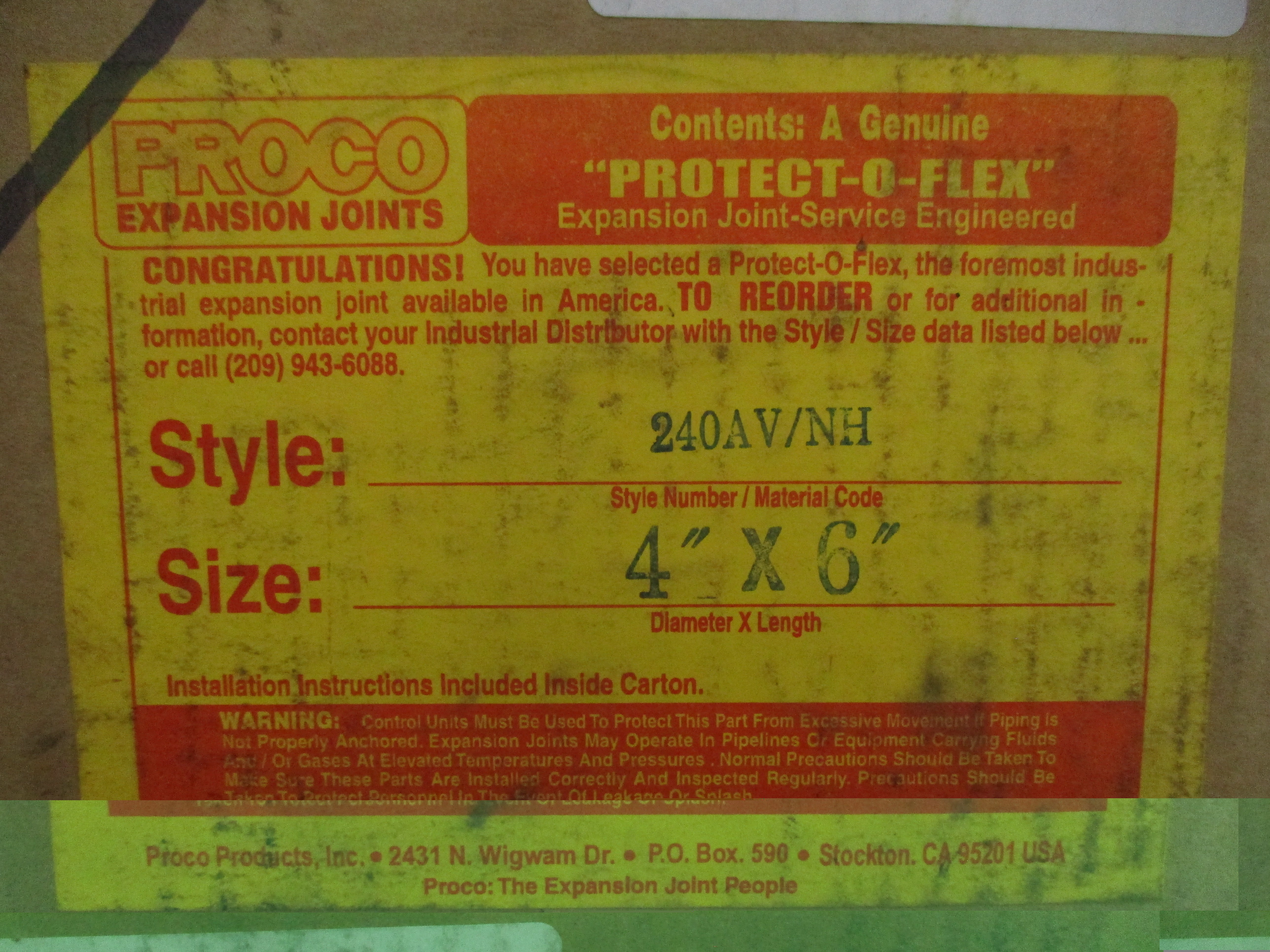 PROCO 240AV/NH 4X6" NSMP