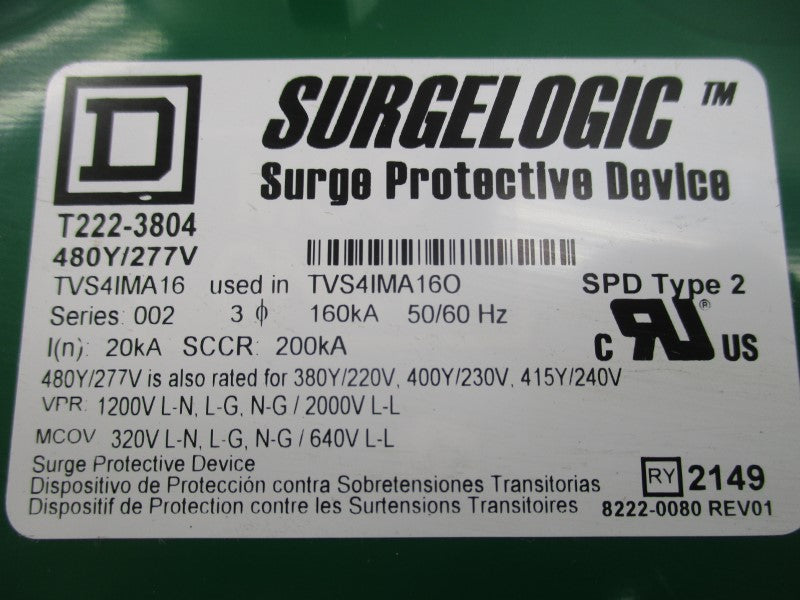 SQUARE D TVS4IMA16 SER. 002 480/277V NSNP