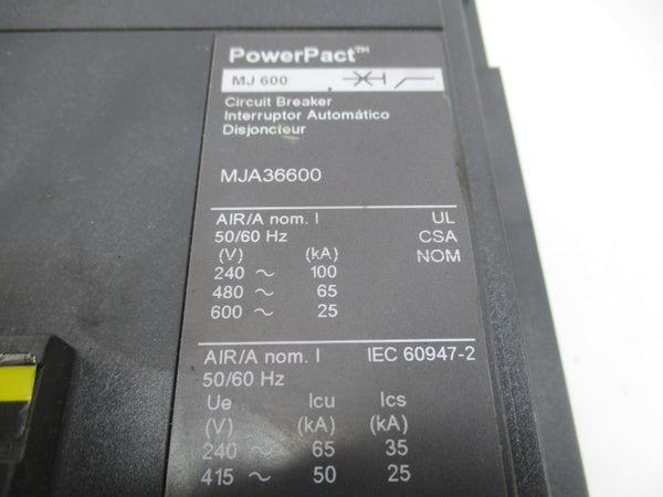 SQUARE D MJA36600 SER. 2 600V 600A NSNP