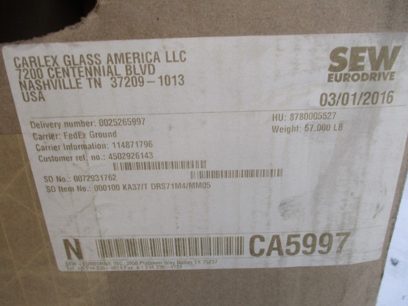 SEW-EURODRIVE KA37/TDRS71M4/MM05 380-500V 1.40A NSNP