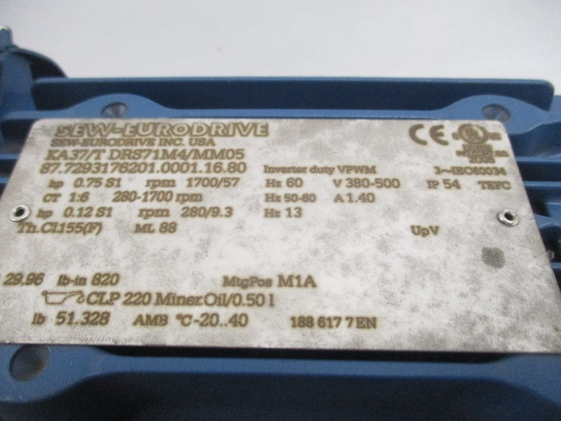 SEW-EURODRIVE KA37/TDRS71M4/MM05 380-500V 1.40A NSNP