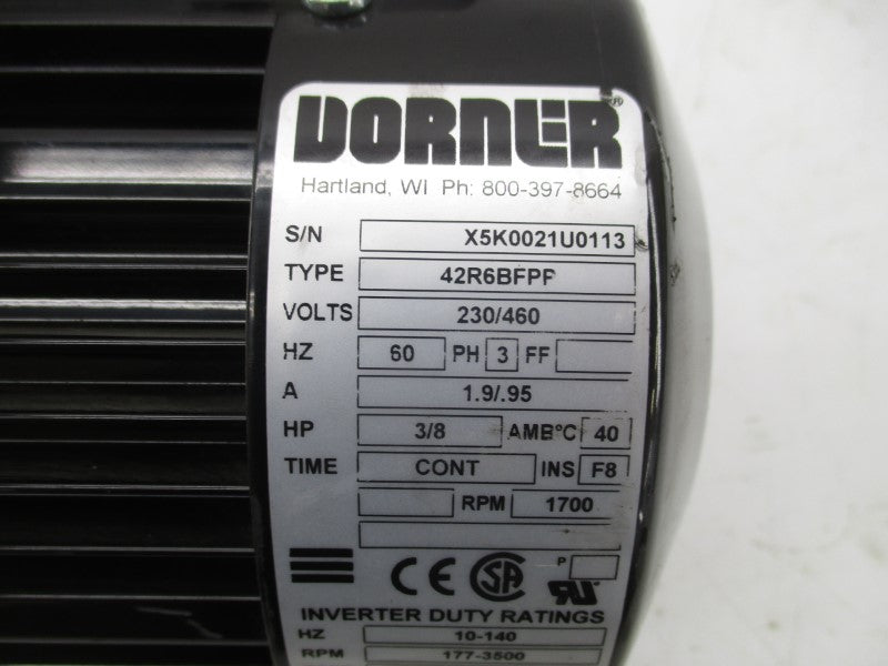 DORNER 62M040ES423FN 230/460V 1.9/.95A NSNP