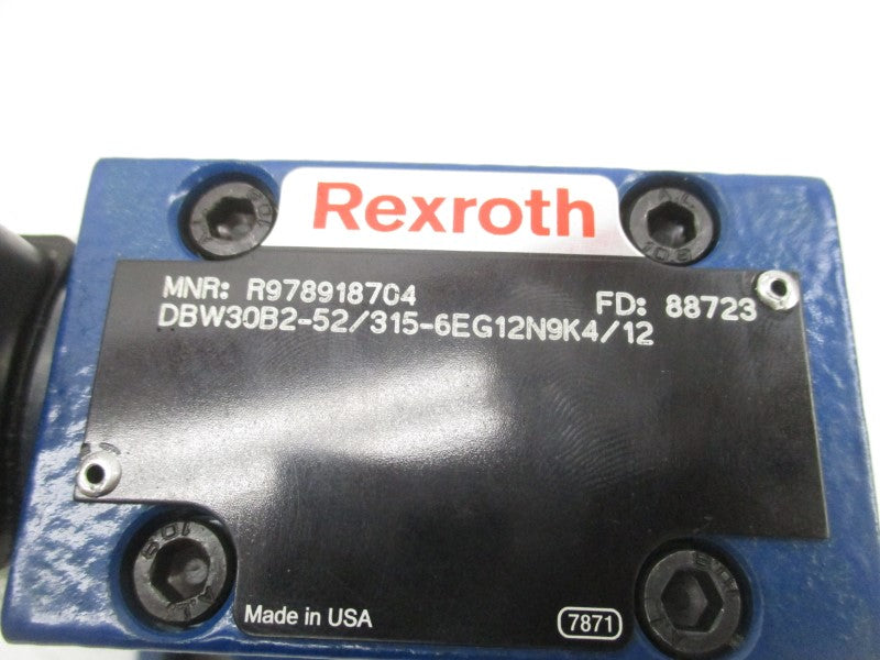 REXROTH DBW30B2-52/315-6EG12N9K4/12 R978918704 12VDC 2.5A NSNP