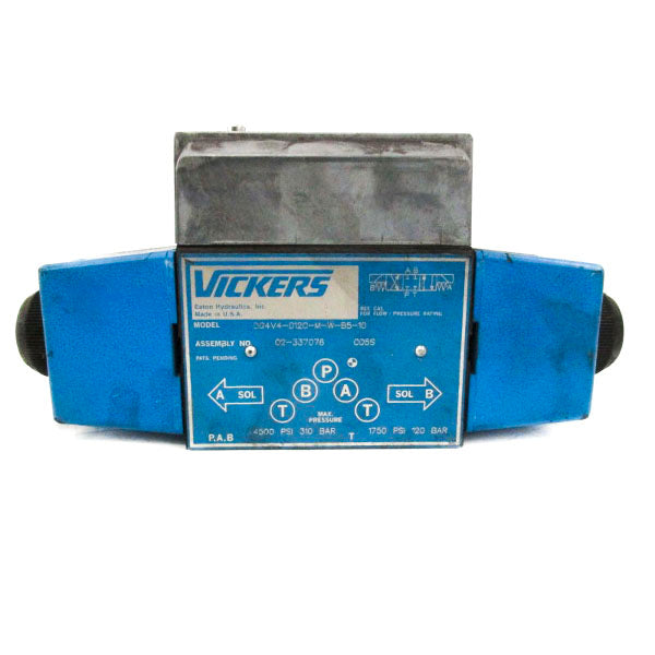 VICKERS DG4V4-012C-M-W-B5-10 02-337076 110/120V 1.0/.8A 1750-4500PSI NSNP