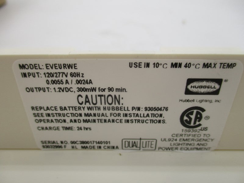 HUBBELL EVEURWE 120/277V 0.0055/.0024A NSMP