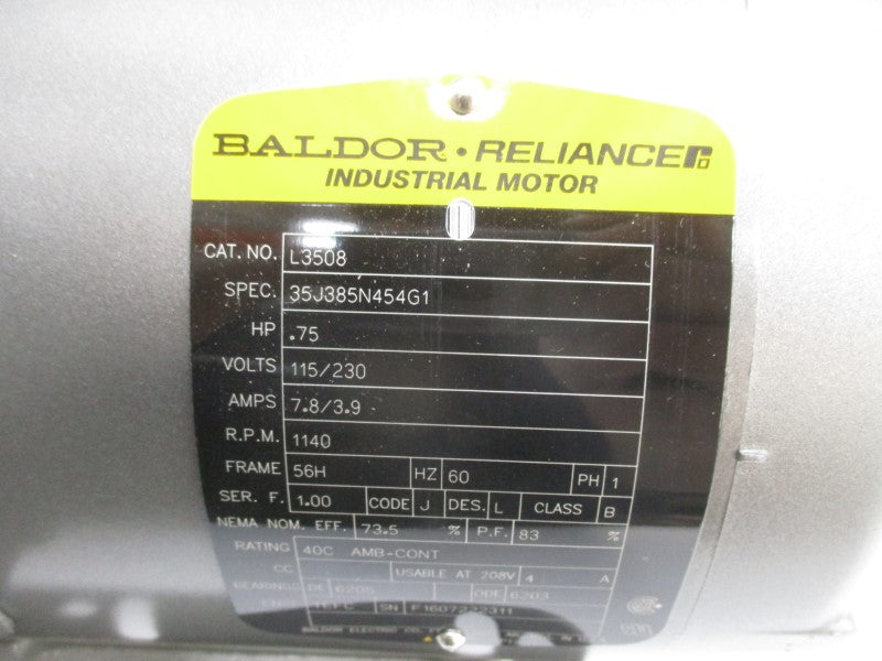 BALDOR L3508 35J385N454G1 115/230V 7.8/3.9A NSMP