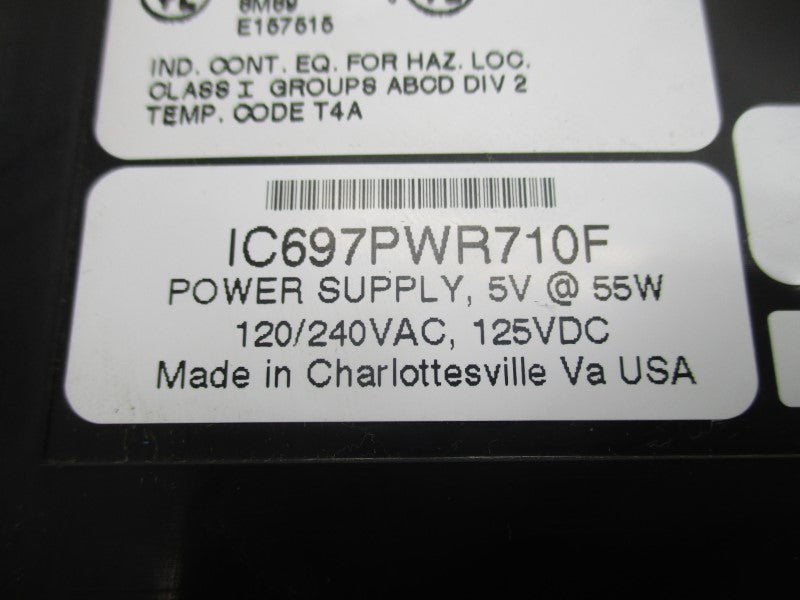 GE FANUC IC697PWR710F 120/240VAC 0.8/0.4A NSNP