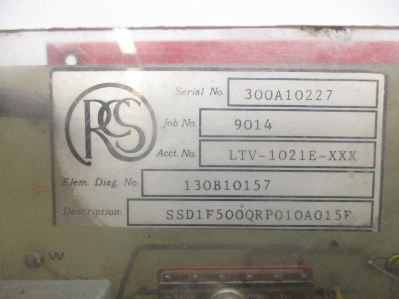 RCS SSD1F500QRP010A015F 130B10157 UNMP