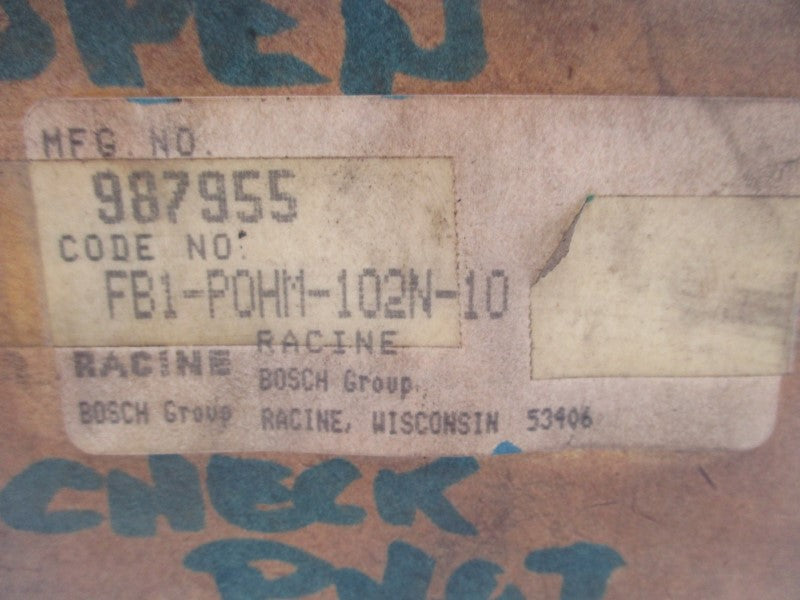 RACINE FB1-PQHM-102N-10 3000PSI NSMP