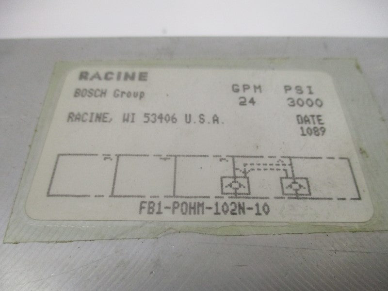 RACINE FB1-PQHM-102N-10 3000PSI NSMP
