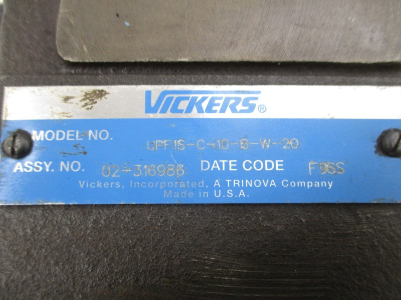 VICKERS UPF1S-C-10-B-W-20 02-316986 (AS PICTURED) UNMP