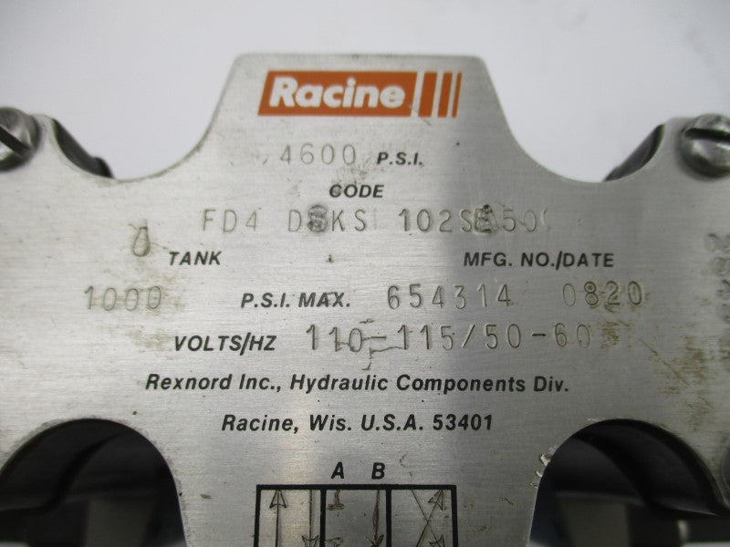 RACINE FD4DSKS102SA50 110/115V 4600PSI UNMP