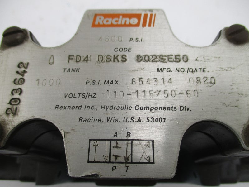 RACINE FD4DSKS802SE50 110/115V 4600PSI UNMP