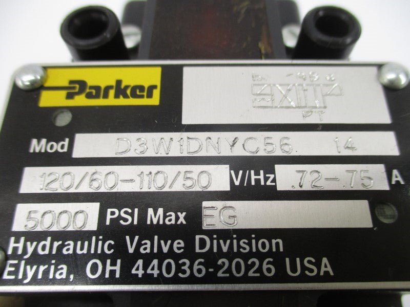 PARKER D3W1DNYC5614 110/120V .72-.75A 5000PSI NSNP