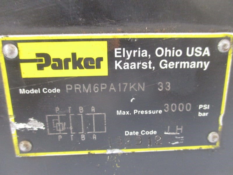 PARKER PRM6PA17KN33 192912 3000PSI UNMP