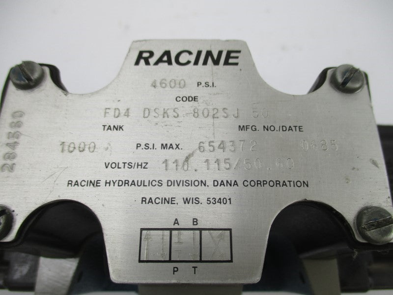 RACINE FD4DSKS802SJ50 654372 110/115V 1000-4600PSI NSNP