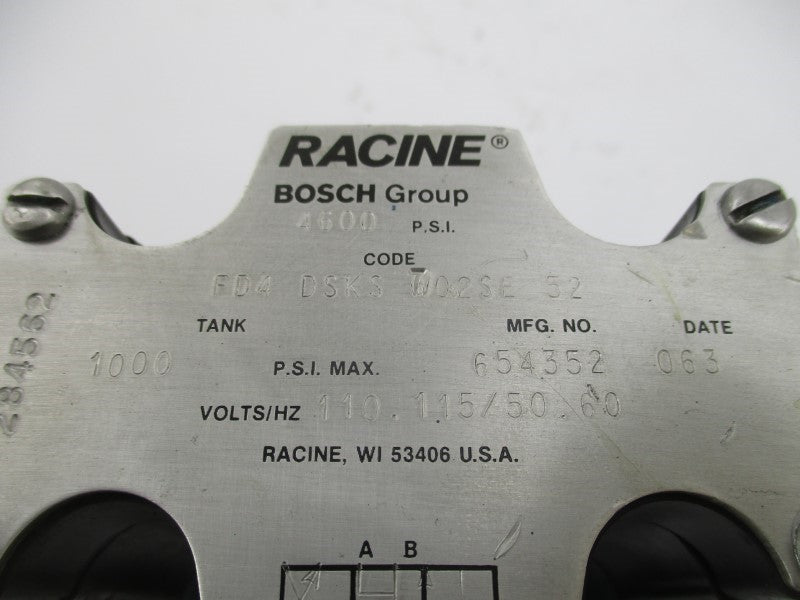 RACINE FD4DSKS702SE52 654352 110/115V 1000-4600PSI NSNP