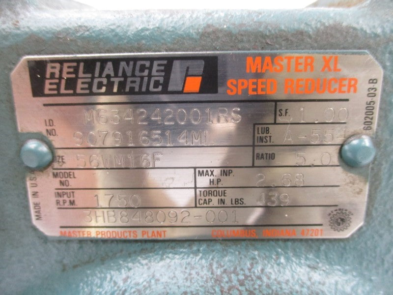 RELIANCE ELECTRIC 56WM16F M634242001RS UNMP