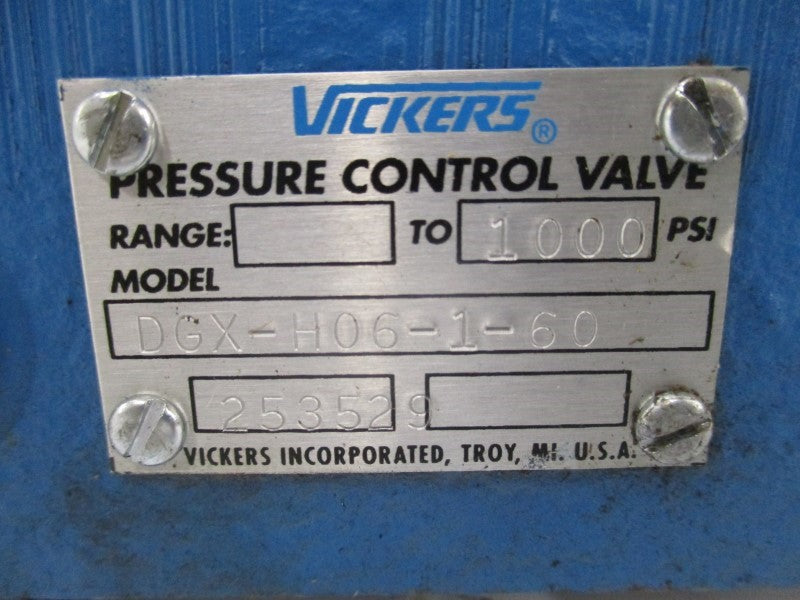 VICKERS DGX-H06-1-60 253529 0-1000PSI NSNP