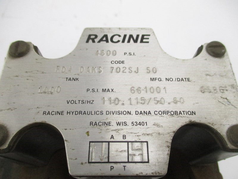 RACINE FD4DAKS702SJ50 661001 110/115V 1000-4600PSI (AS PICTURED) UNMP