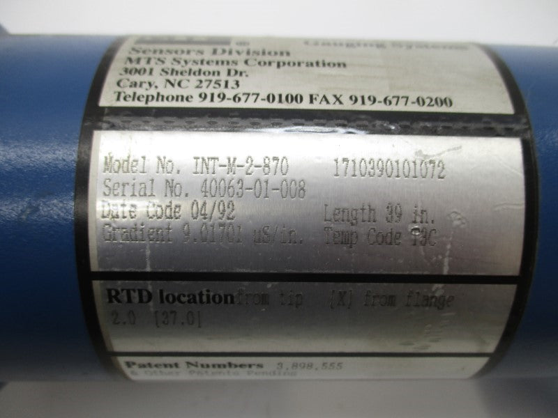 MTS INT-M-2-870 1710390101072 39" NSNP